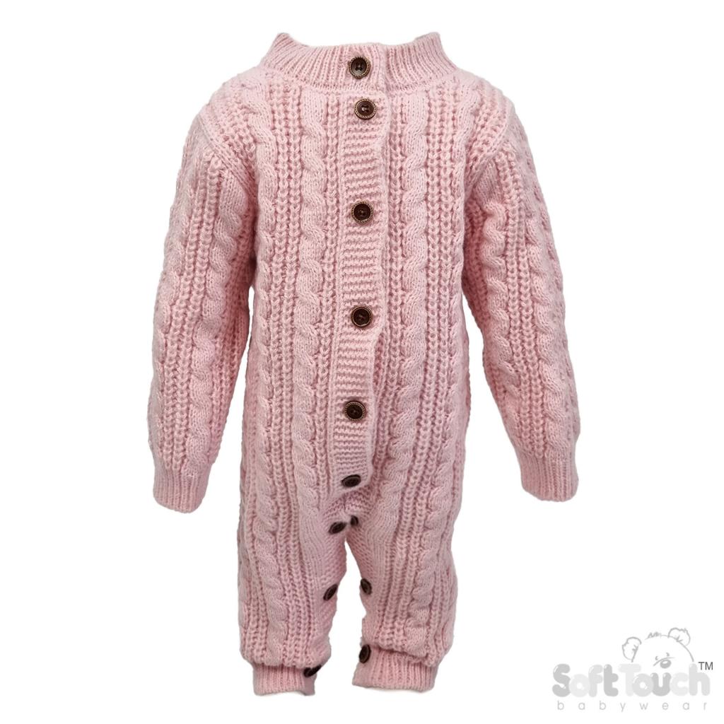 Soft Touch 4RM16-P 5023797315565 STRM16-DP Dusky Pink Cable Romper (6-24 months)