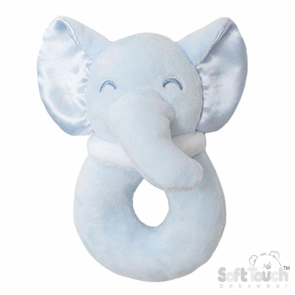 Soft Touch 4RT36 5023797611407 STRT36-B Elephant Rattle Toy Sky