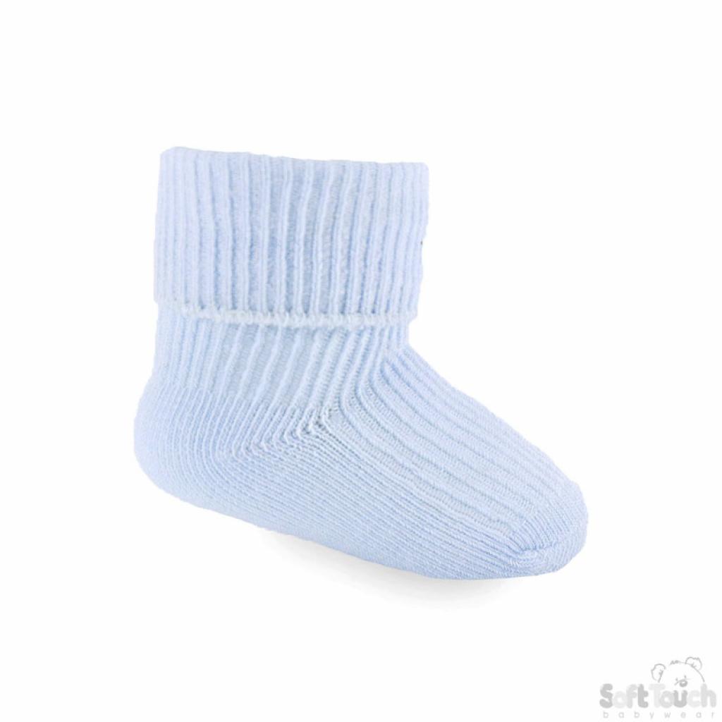 Soft Touch  5023797401855 STS03-S newborn socks SKY ONLY