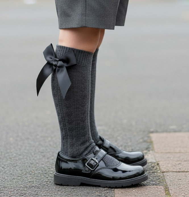Soft Touch 4S141-N 5023797406058 STS151-G Adorable Knee Socks with Bow (2-9 years)