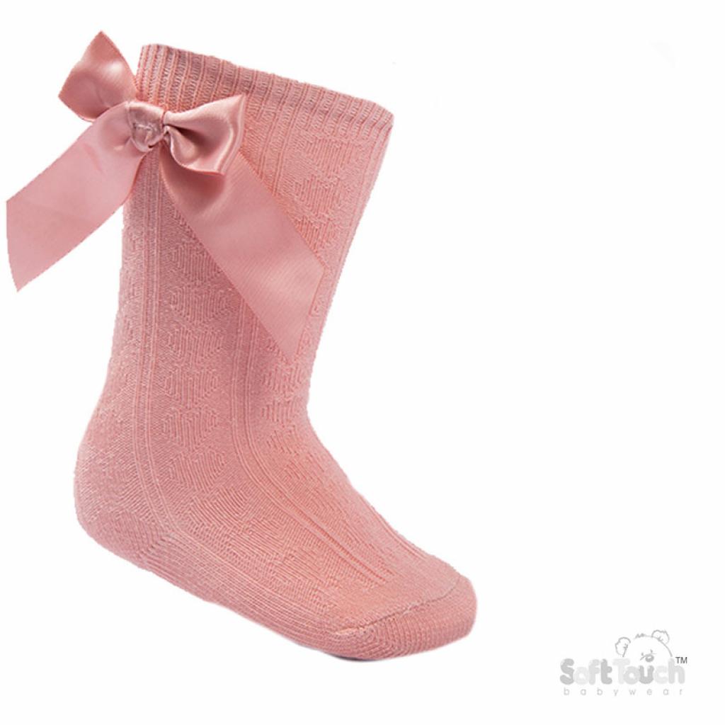 Soft Touch 4S141-N 5023797406065 STS151-RO Adorable Knee Socks with Bow (2-9 years)