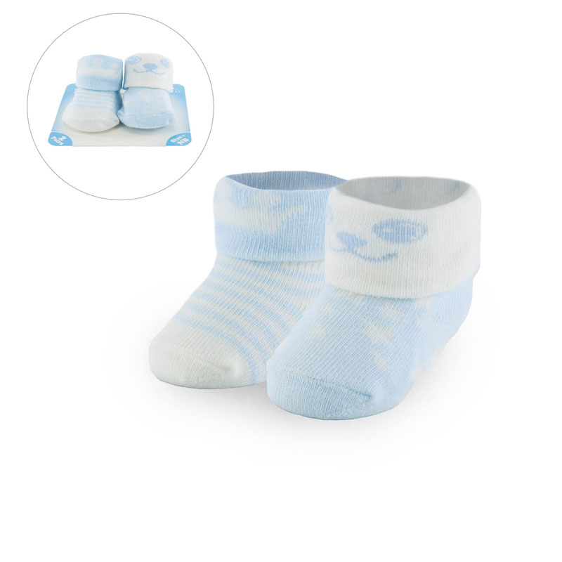 Soft Touch  5023797401258 STS200-B Twin pack infant sock (Newborn)
