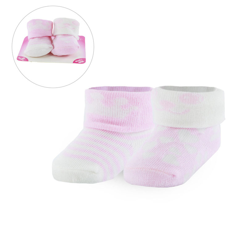 Soft Touch  5023797404597 STS201-P Twin pack infant sock (Newborn)