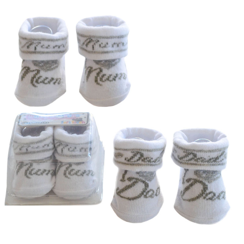 Soft Touch 5023797400261 STS286 Infant "I Love Mum/Dad" Sock (Newborn - 3 months)