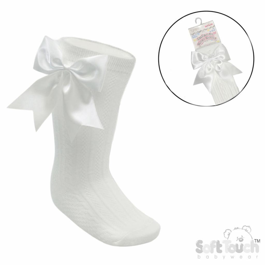 Soft Touch 4S350-CR 5023797406430 STS350-C Cream Elegance  Bow Sock (0-24 months)