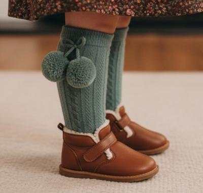 STS355-SG  Sage Green Elegance Sky Pom pom Sock  (0-24 months)