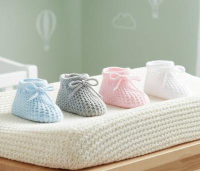 STS401-Ass  Booties Pink/Sky/Grey/White 