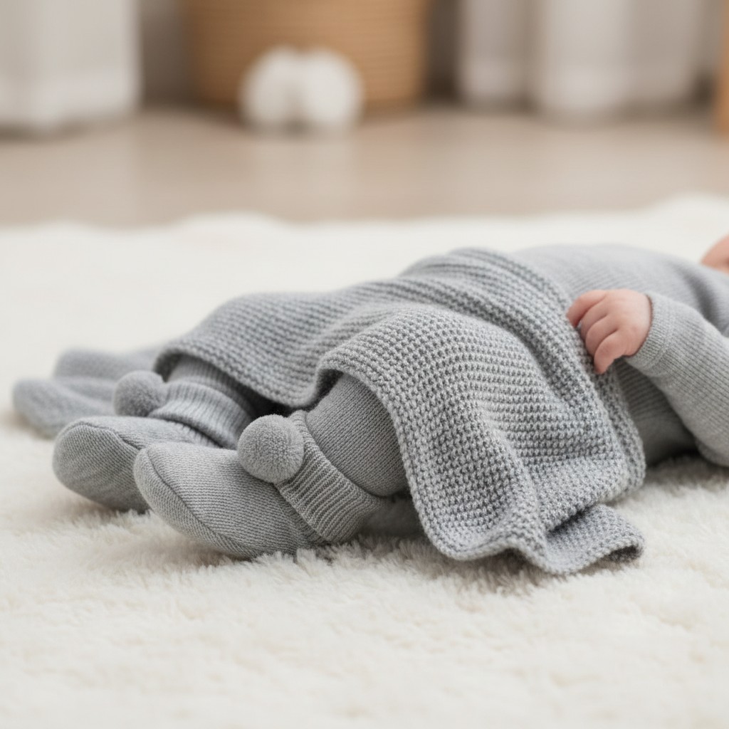 Soft Touch 3S408-G * STS408-G Grey Pom Pom Booties