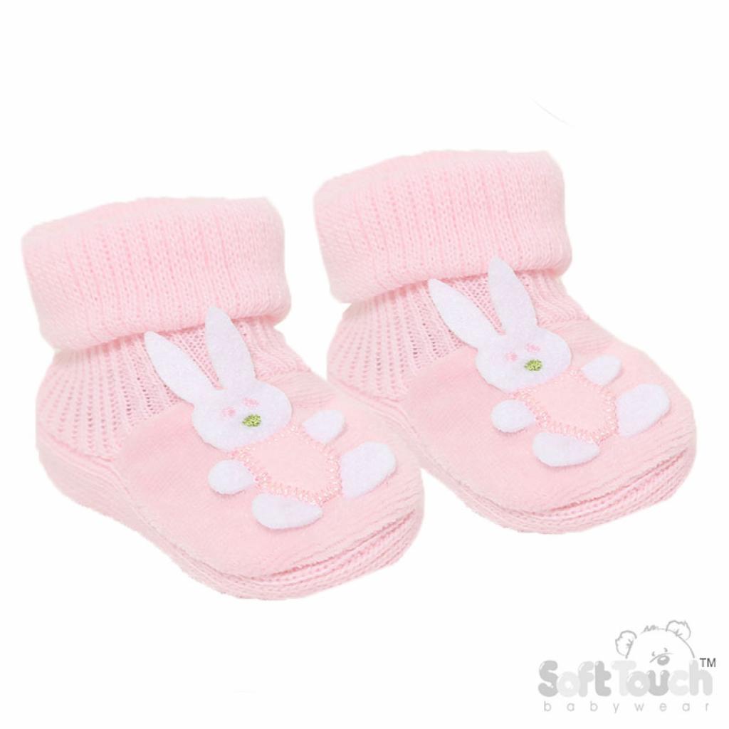 Soft Touch 3S423 * STS423 Pink "Bunny" Booties