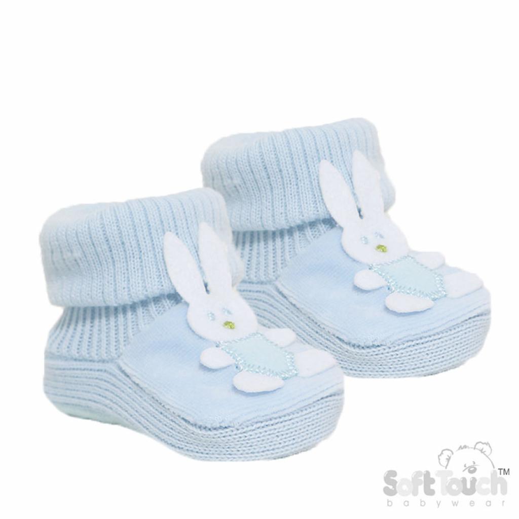 Soft Touch 3S424 * STS424 Blue "Bunny" Booties