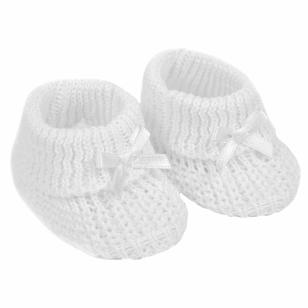 Soft Touch 3s435-W * STS435-W Cotton bow bootie  ( Newborn)