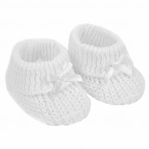 Soft Touch 3s435-W * STS435-W Cotton bow bootie  ( Newborn)