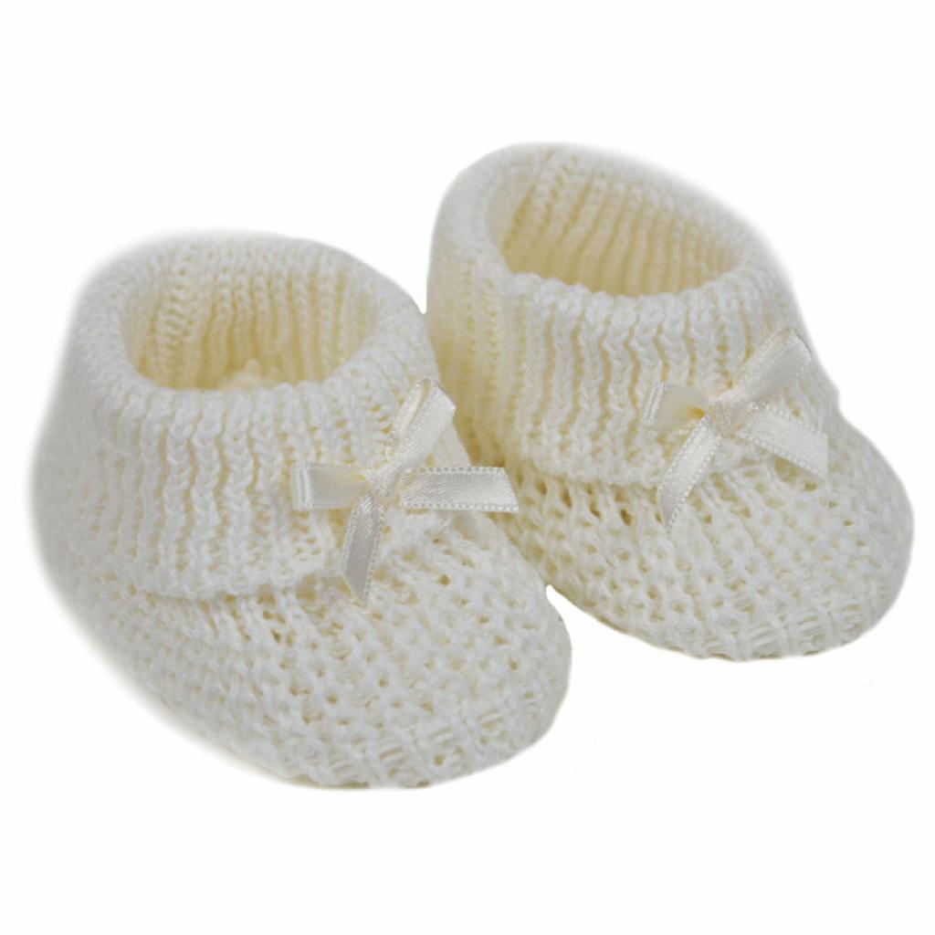 Soft Touch 3s435-W * STS436-C Cotton bow bootie  ( Newborn)