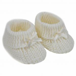 Soft Touch 3s435-W * STS436-C Cotton bow bootie  ( Newborn)