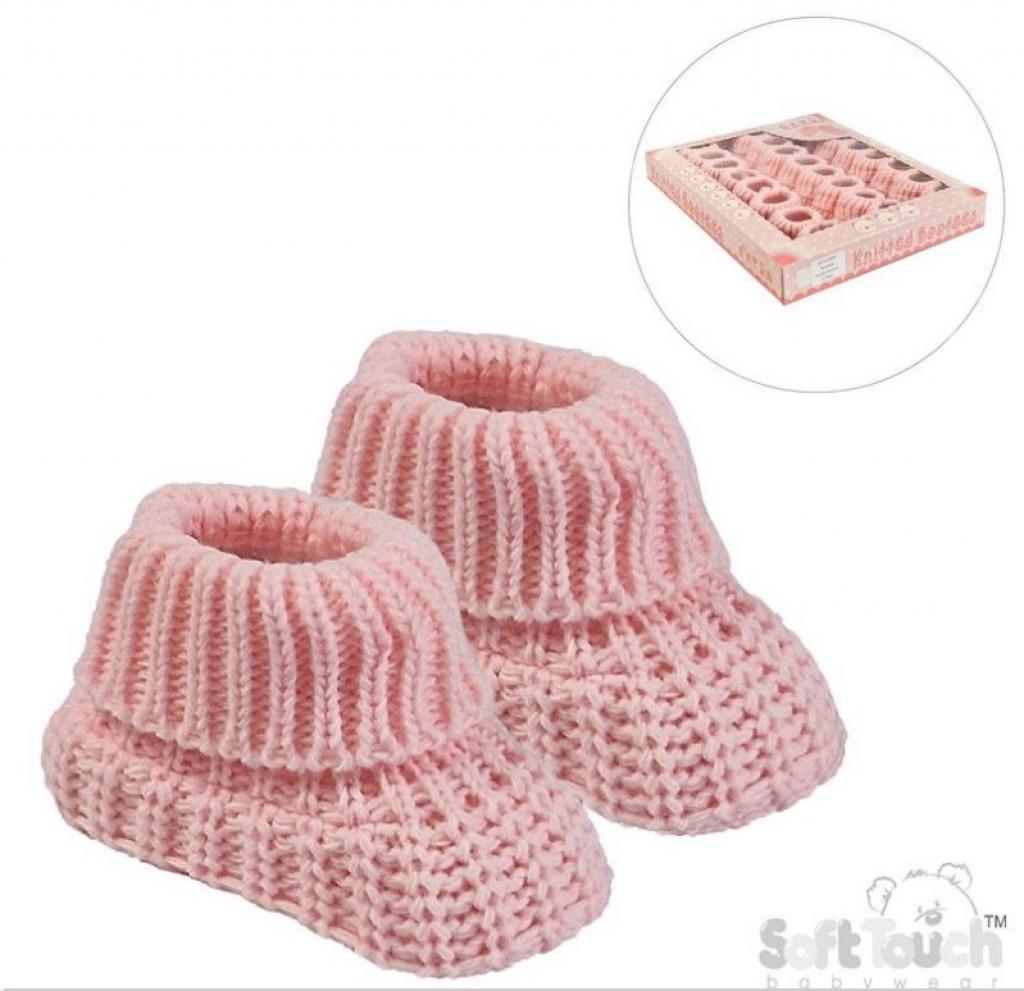 Soft Touch  * STS438-P Pink Booties (newborn +)
