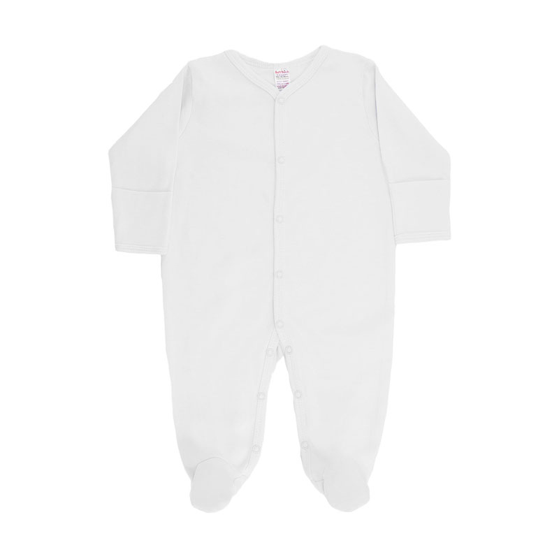 Soft Touch 4SS4660-0-3 5023797306228C28 STS4660-W-White Sleepsuit - cuff mittens (0-9 CHOOSE)