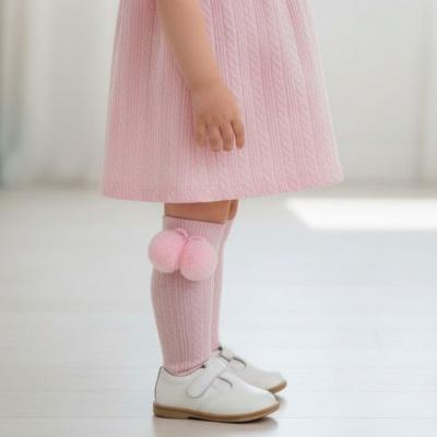 STS47-P  Knee High Pom pom socks  (0-12 months)
