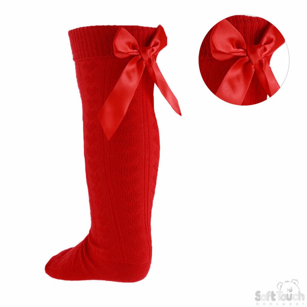 Soft Touch 4s561-r 5023797402135 STS51-R Knee socks with ribbons(2 - 6 years)