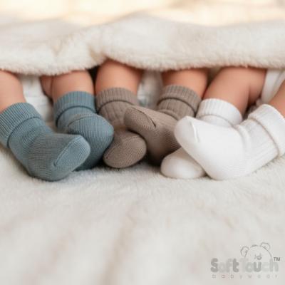 STS82-SG-3-6m  Sage Green Triple Pack Sock  (3-6 months)