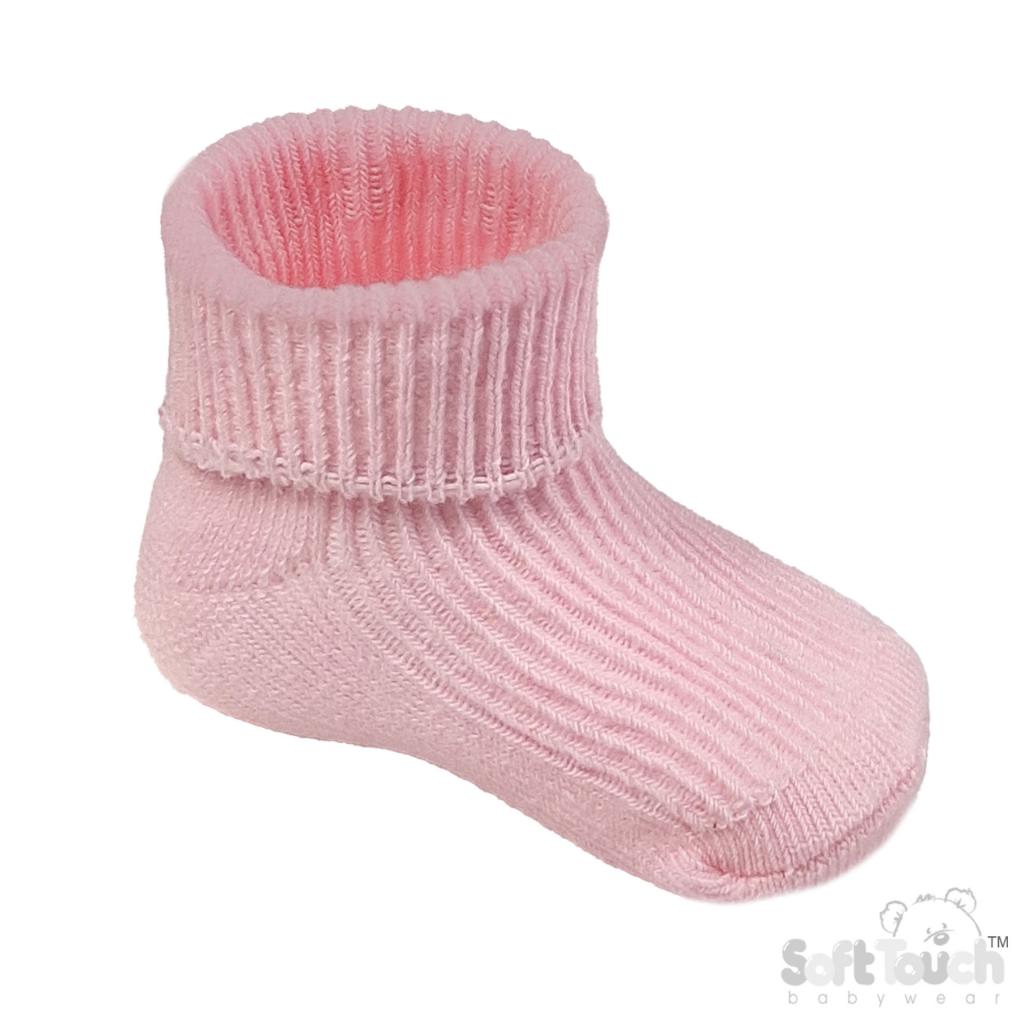 Soft Touch S900-P-BP 5023797406812 STS901-P-BP Pink turn-over sock (0-3 months)