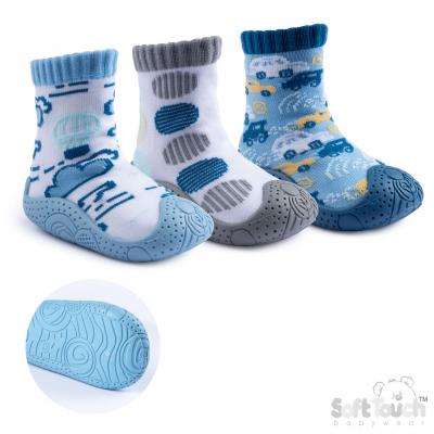 STSN170-B  Soled Socks  (9-21 months)