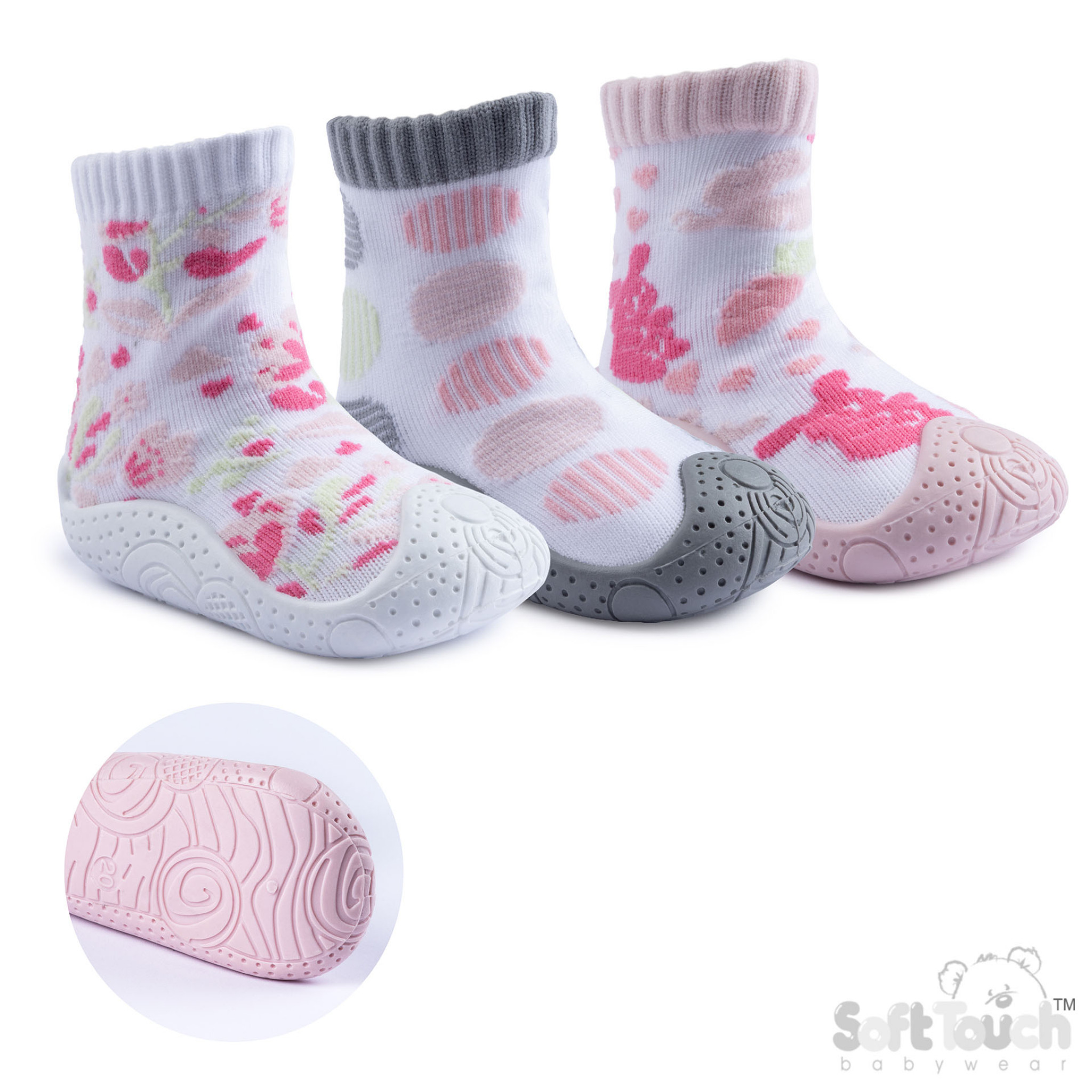 Soft Touch 3SN170-G care 5023797206894 STSN170-G Soled Socks (9-21 months)