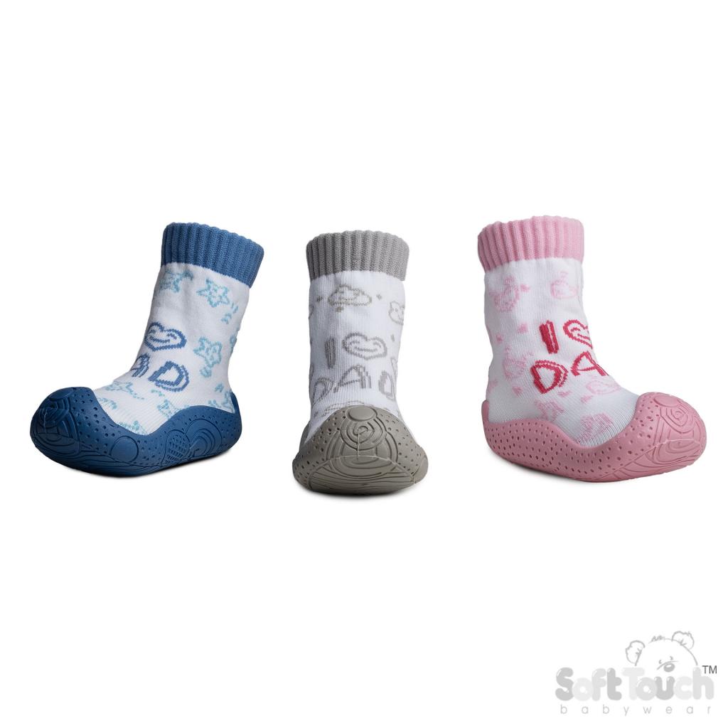 Soft Touch  5023797210501 STSN174-D Love Dad Soled socks (9-21 months)