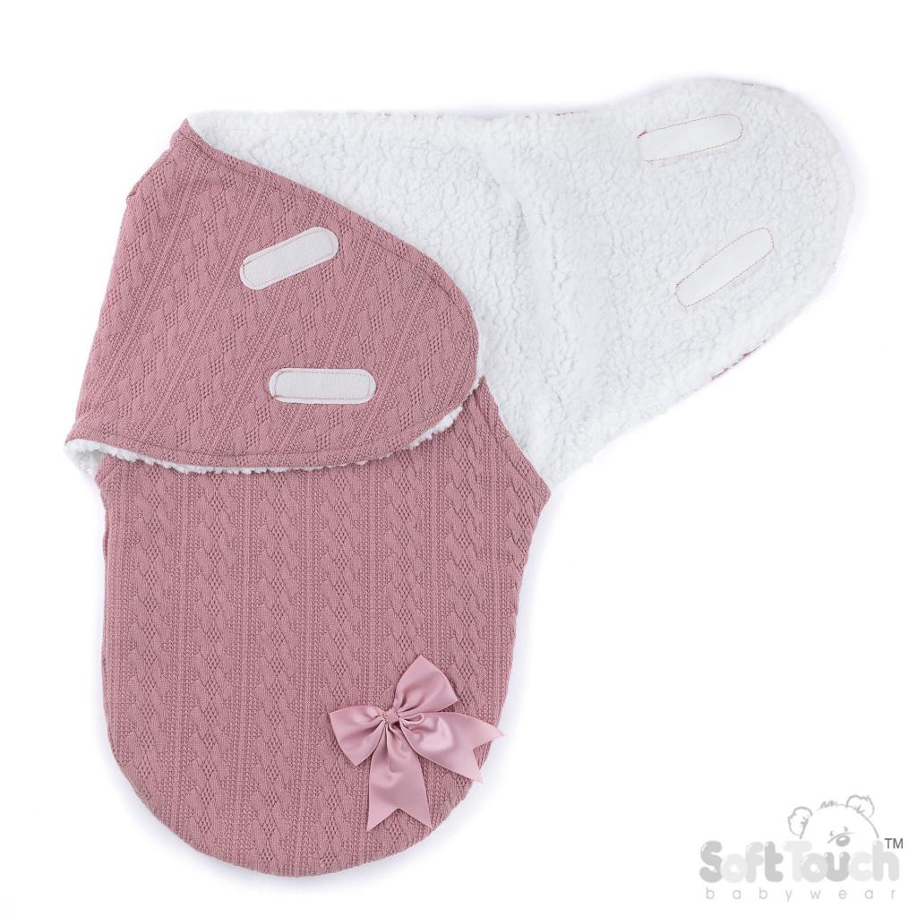 Soft Touch  5023797318344 STSW188-DP Cable Swaddle Wrap (0-3 months)