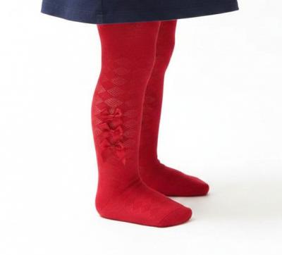 STT124-R Red Diamond Tights with Three Bows (Nb-24m)