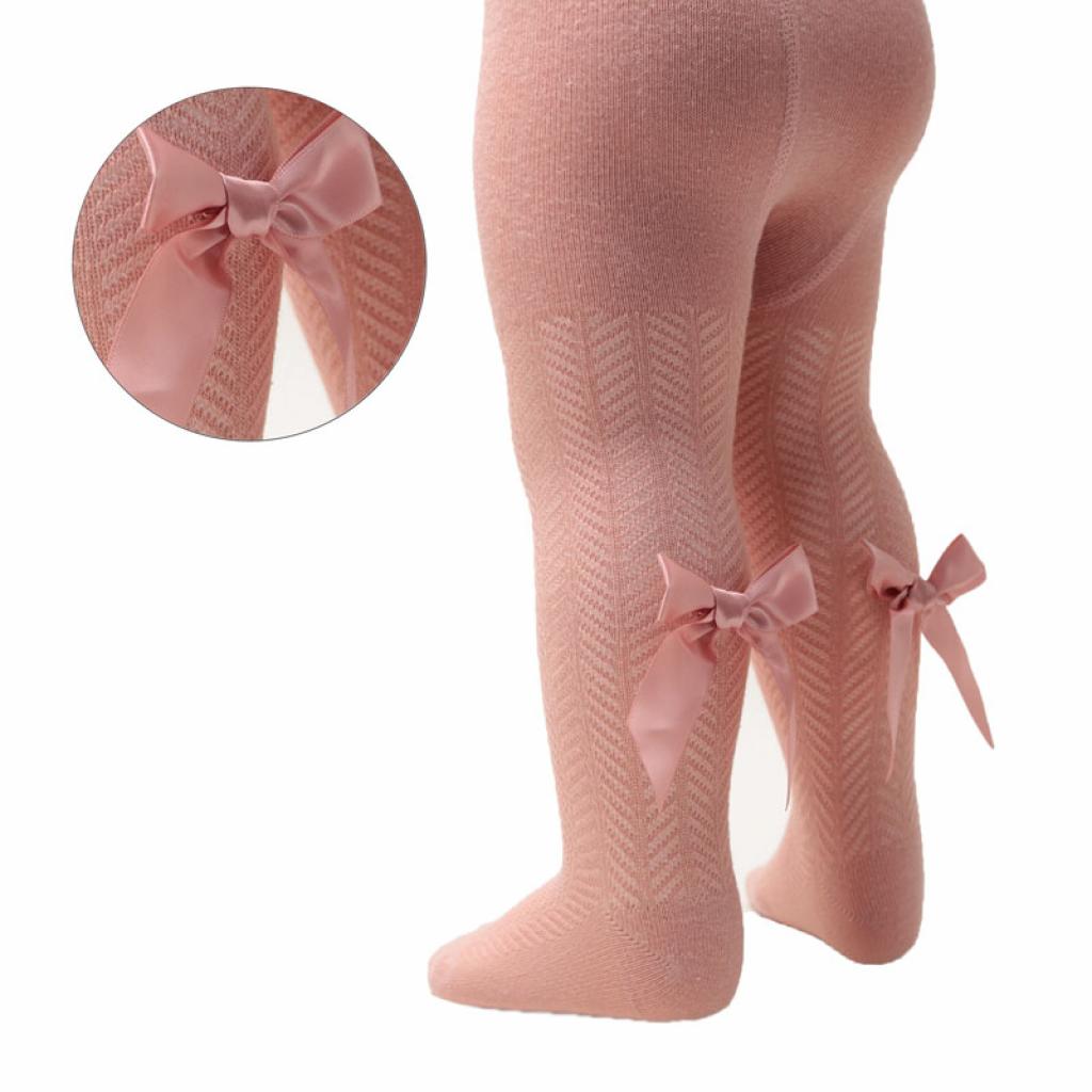 Soft Touch 4T170-Be 5023797405068 STT170-Ro Rose Chevron Tights with long Bows (2-5 years)