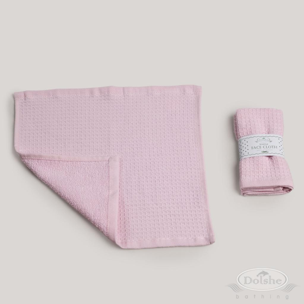 Soft Touch 1T302-P 5023797101847 STT302-P Pink Reversible Waffle & Terry Face Cloth