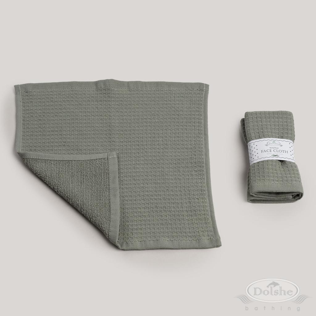 Soft Touch 1T302-P 5023797101847 STT302-Sg Sage Green Reversible Waffle & Terry Face Cloth