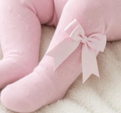 STT40-P  Double bow tights  (0-12 months)