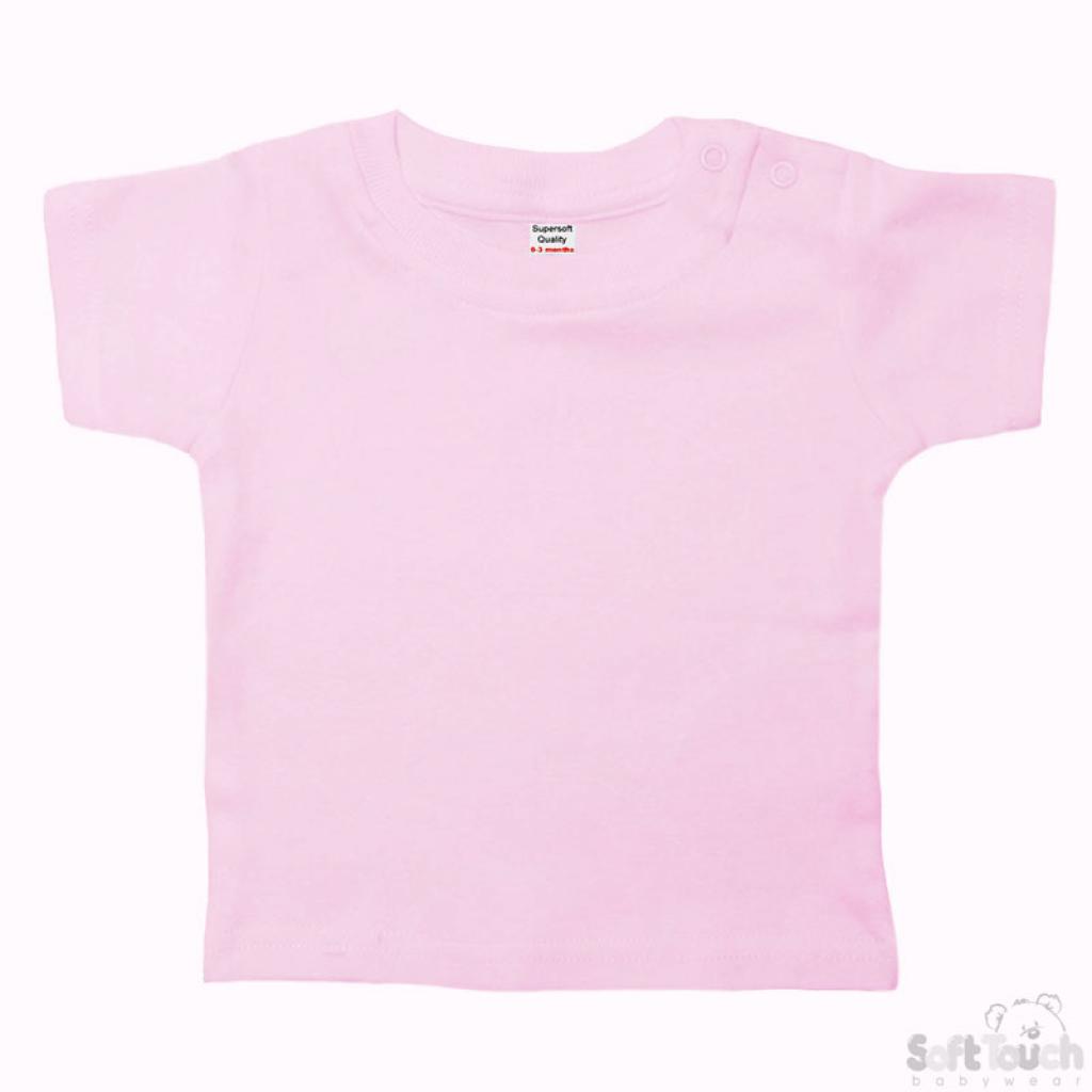 Soft Touch 4BS4652-P-0-3 5023797202018 STT4652-P-0-3 Pink TShirt (0-3 months)
