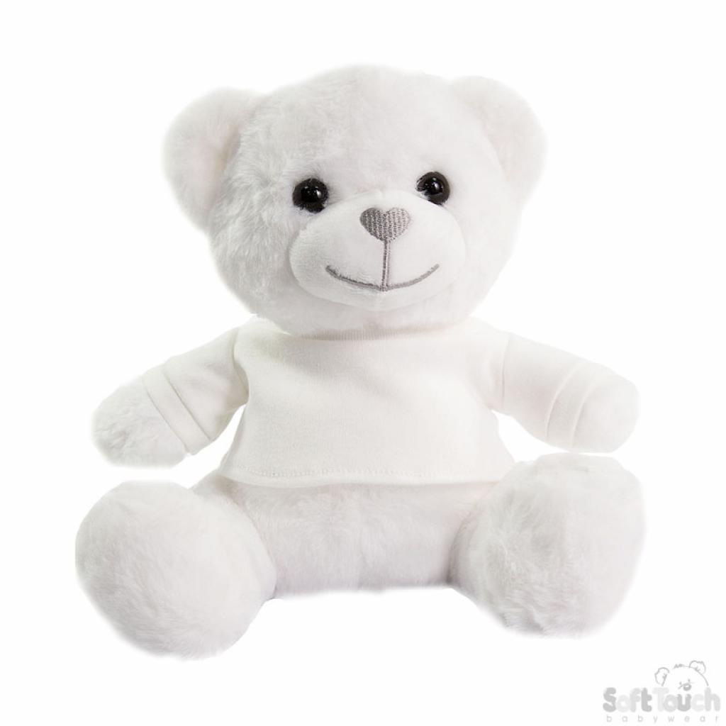 Soft Touch 4tb325-w 5023797610981 STTB325-W Teddy Bear with Embroiderable T-Shirt 25cm