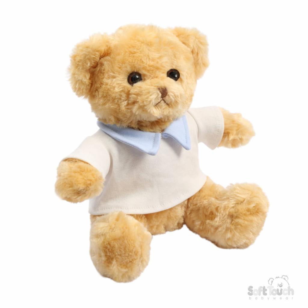 STTB420-Bl Teddy With Blue T Shirt 20cm