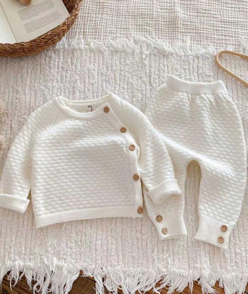 Sevva  33871154262802 SV2403I Ivory Luxury Knitted Two Piece  (0-12 months)