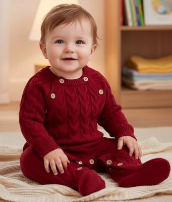 SV2442R  Red Luxury Knitted One Piece   (0-12 months)