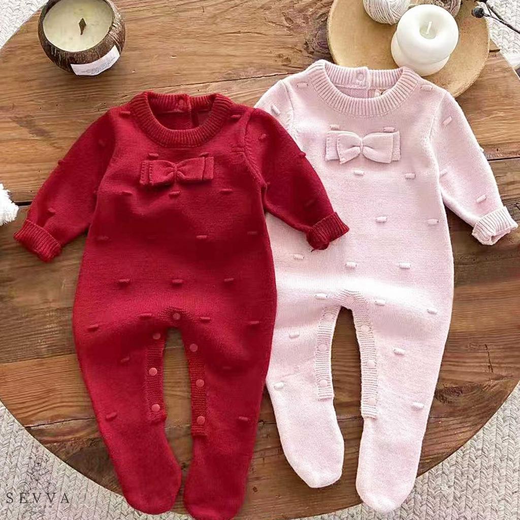 Sevva   SV2443R Red Luxury Knitted One Piece  (0-12 months)