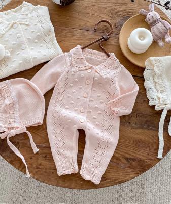 SV2508P  Pink Luxury Knitted Set with bonnet   (0-12 months)