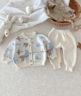 Sevva 2511 33871154262765 SV2511 Dinosaur Lux Knitted Two Piece  (0-12 months)