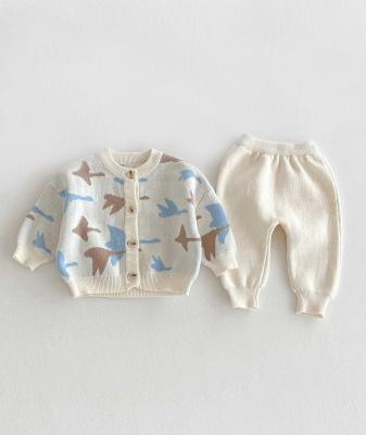 Sevva 2511 33871154262765 SV2511 Dinosaur Lux Knitted Two Piece  (0-12 months)
