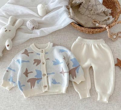 Sevva 2511 33871154262765 SV2511W Dinosaur Lux Knitted Two Piece  (0-12 months)