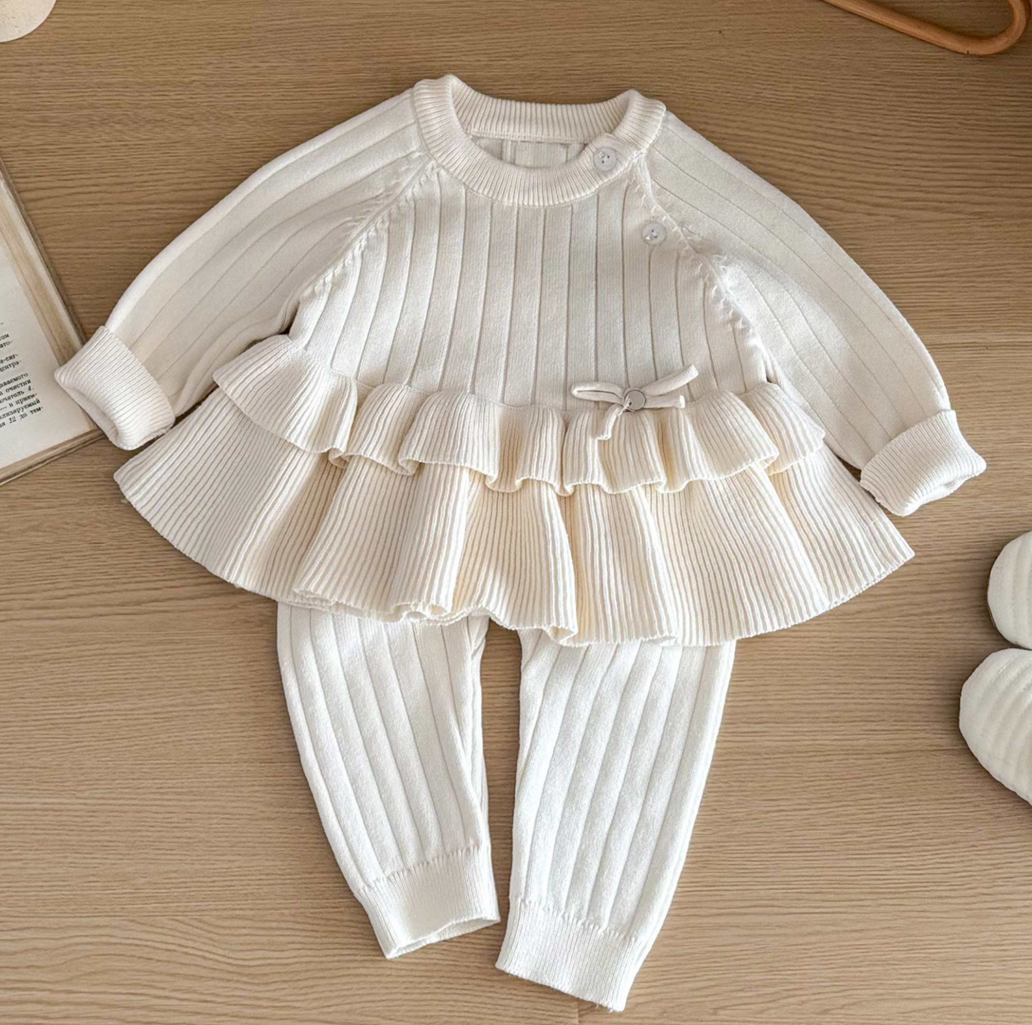 Sevva 2518 * SV2518I Ivory  Luxury Knitted Two piece  (0-12 months)
