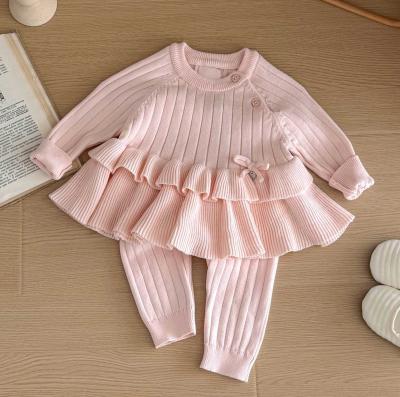SV2518P  Pink Luxury Knitted Two piece   (0-12 months)