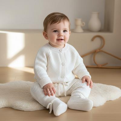 SV2527I-1  Ivory Lux Knitted Two Piece   (0-3 months)