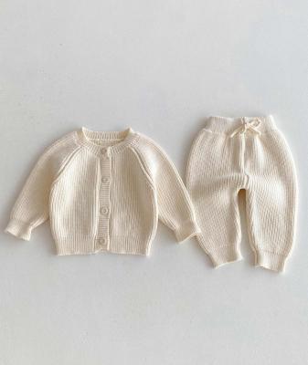 Sevva 2511 33871154262765 SV2527I-1 Ivory Lux Knitted Two Piece  (0-3 months)