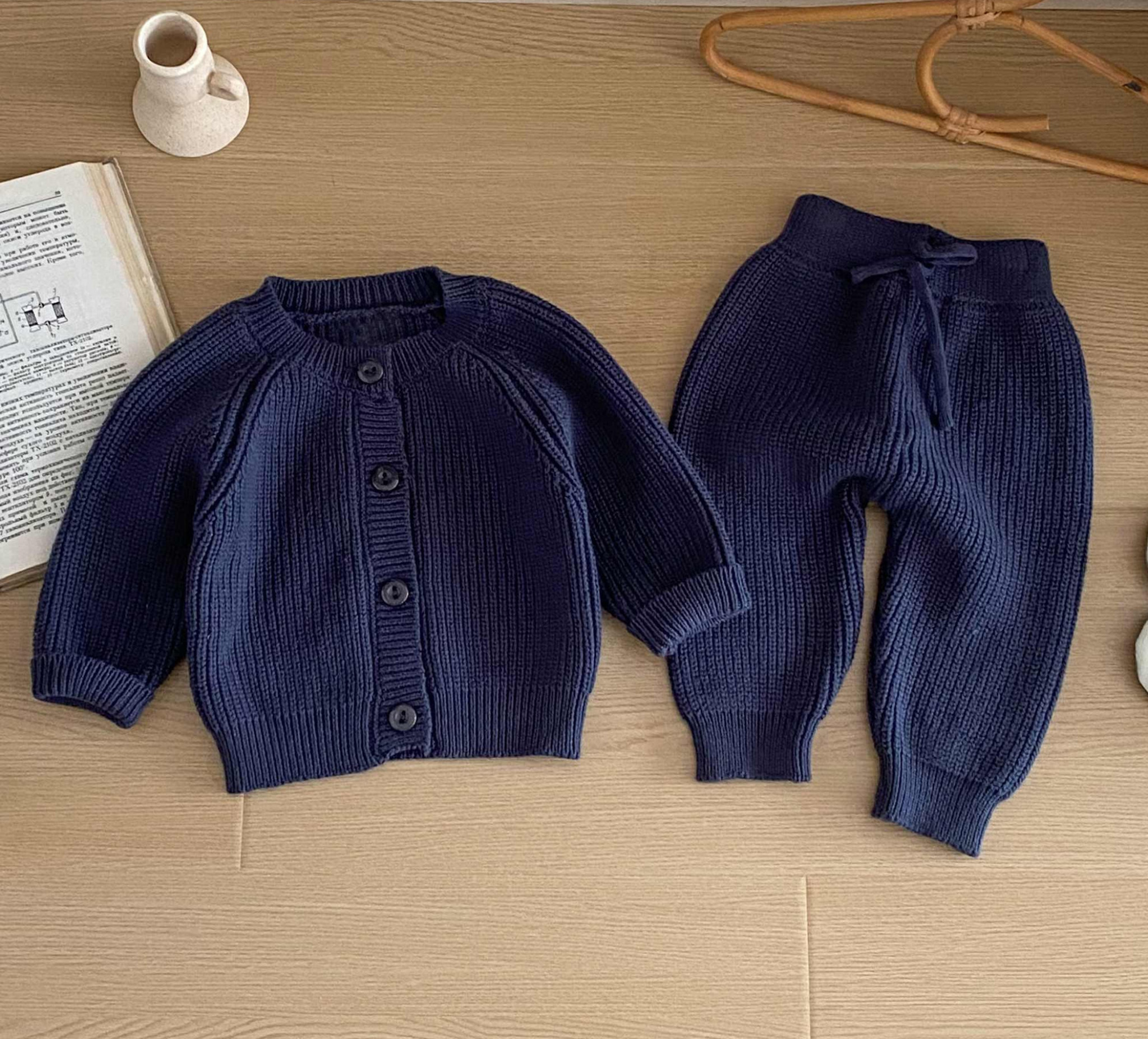Sevva 2511 33871154262765 SV2527N Navy Lux Knitted Two Piece  (0-12 months)