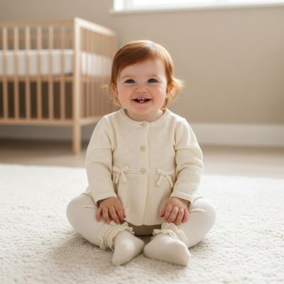 SV26021I  Ivory Knit Bow Top & Trouser  (0-12 months)
