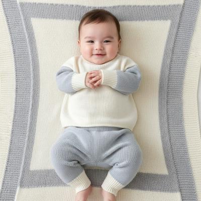 SV2638-B  Colourblock knitted outfit  (0-12 months)